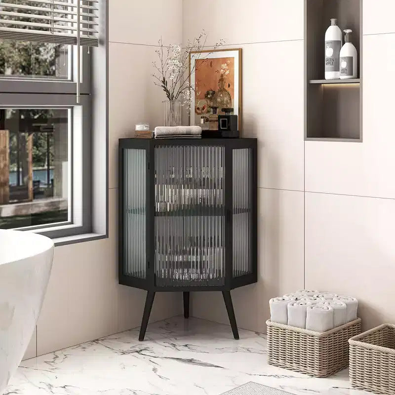 Meuble de rangement de salle de bain en chêne
