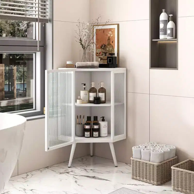 Meuble de rangement de salle de bain en chêne
