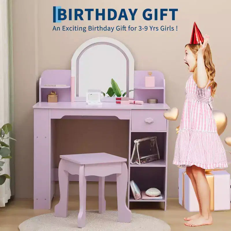 Coiffeuse pour enfants avec miroir