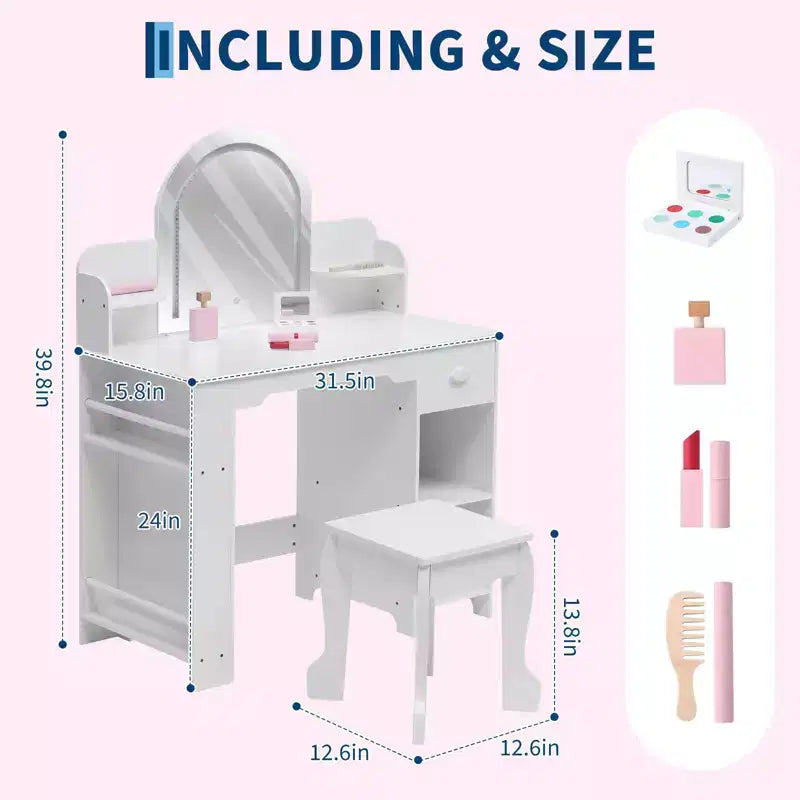 Coiffeuse pour enfants avec miroir