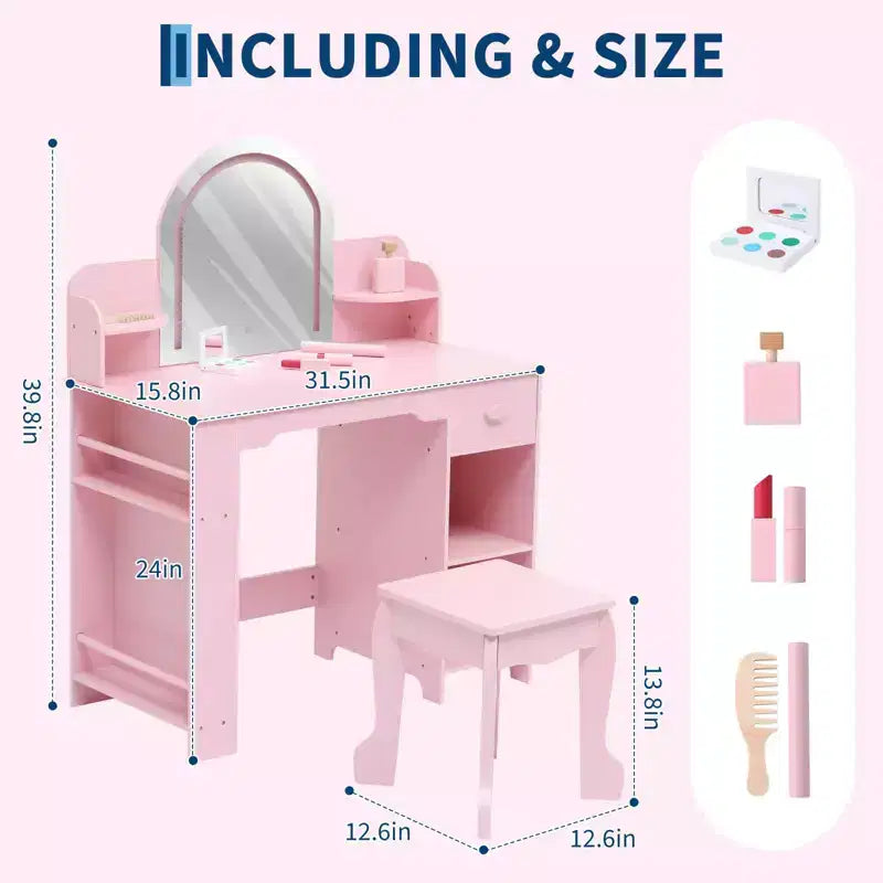 Coiffeuse pour enfants avec miroir