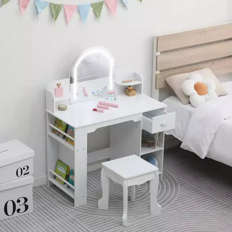 Coiffeuse pour enfants avec miroir