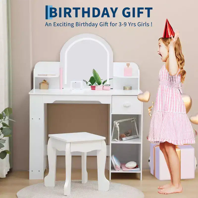 Coiffeuse pour enfants avec miroir