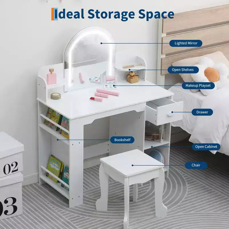 Coiffeuse pour enfants avec miroir