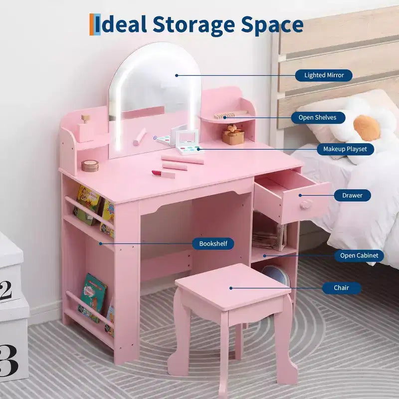 Coiffeuse pour enfants avec miroir