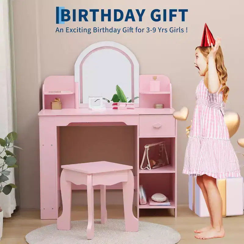Coiffeuse pour enfants avec miroir