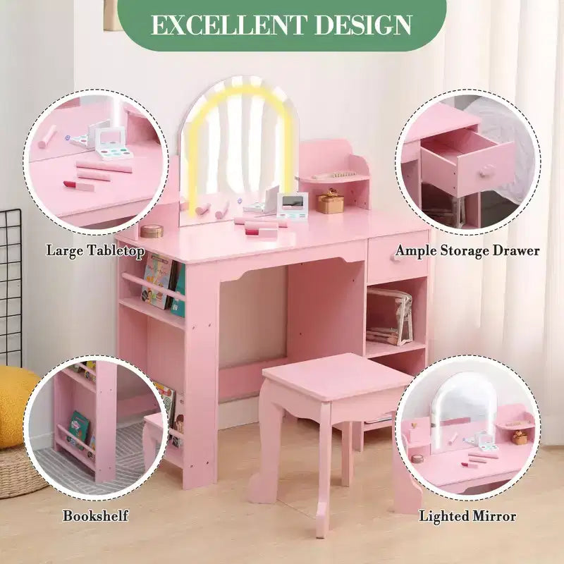 Coiffeuse pour enfants avec miroir
