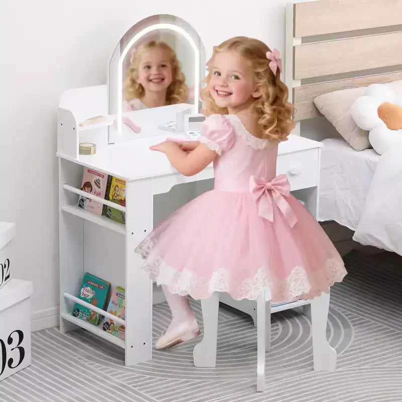 Coiffeuse pour enfants avec miroir