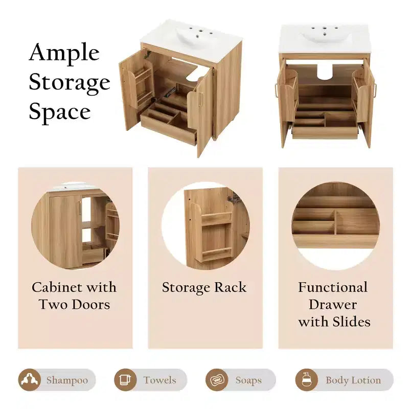 Avec évier, portes et tiroirs d'armoire multifonctionnels