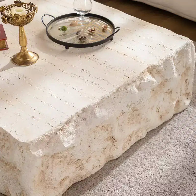 Table basse carrée en béton léger