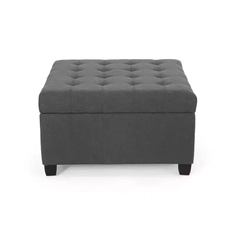 Banc de rangement carré ; tabouret de pied de lit