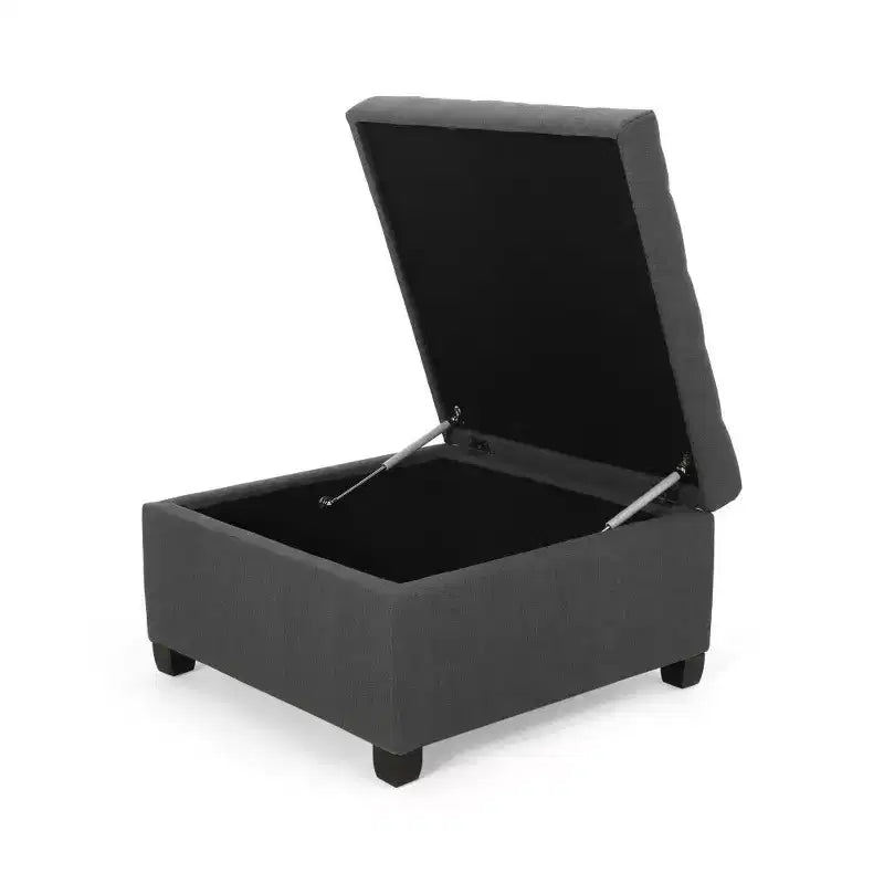 Banc de rangement carré ; tabouret de pied de lit