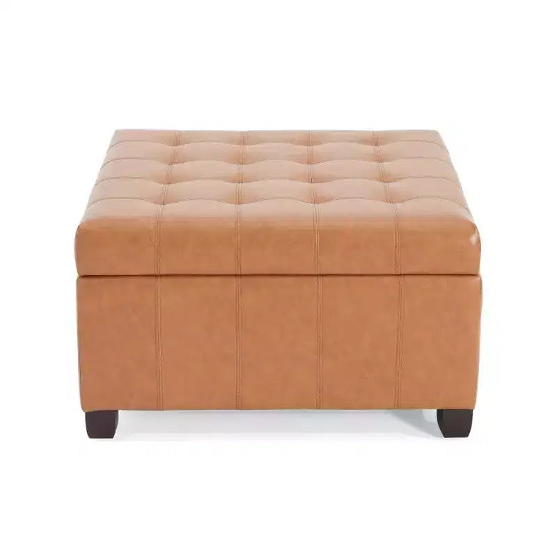 Banc de rangement carré ; tabouret de pied de lit