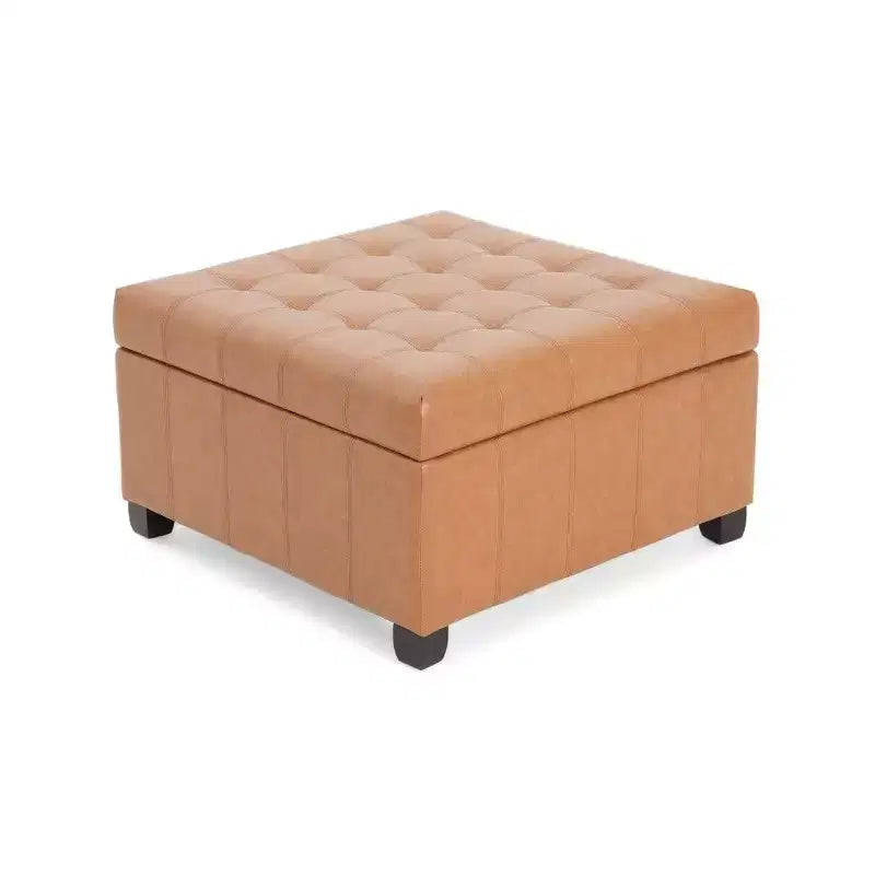 Banc de rangement carré ; tabouret de pied de lit