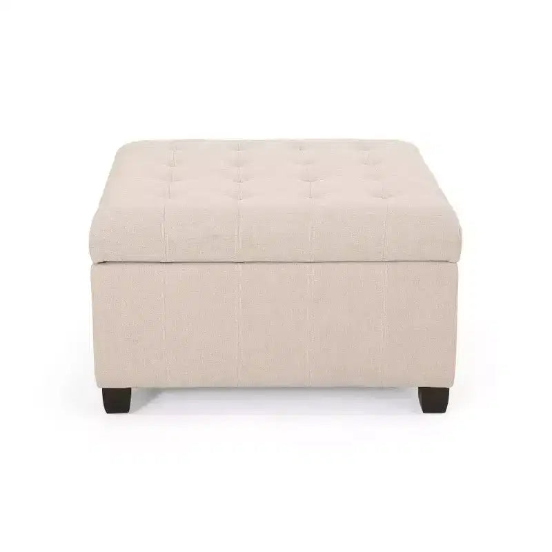Banc de rangement carré ; tabouret de pied de lit