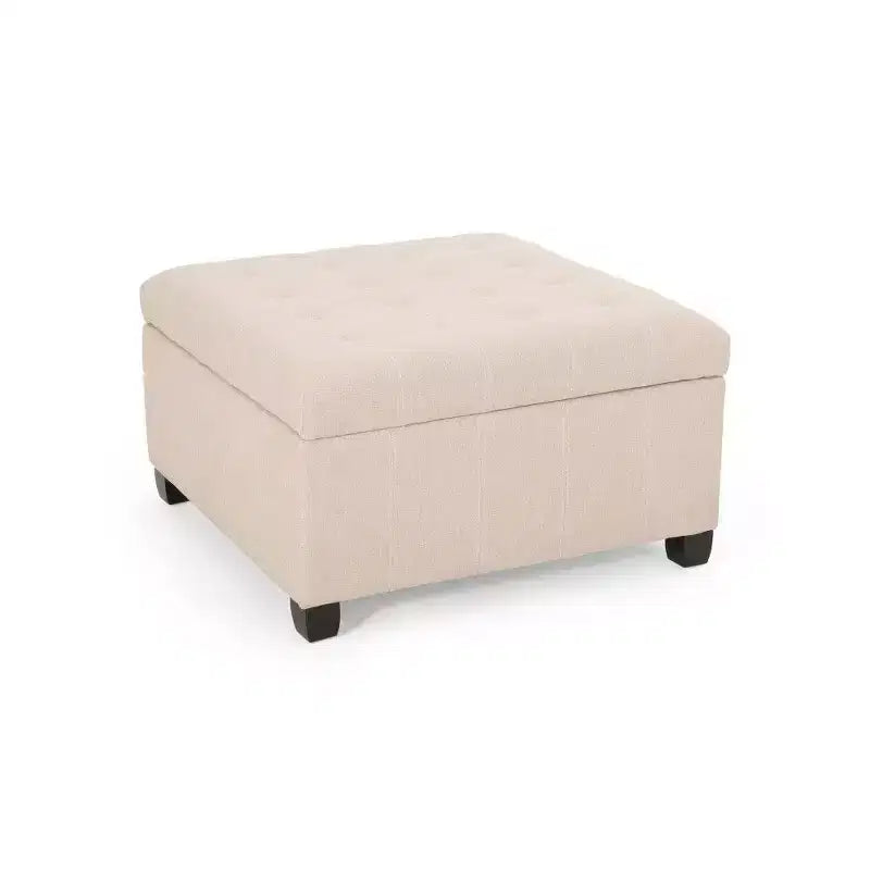 Banc de rangement carré ; tabouret de pied de lit