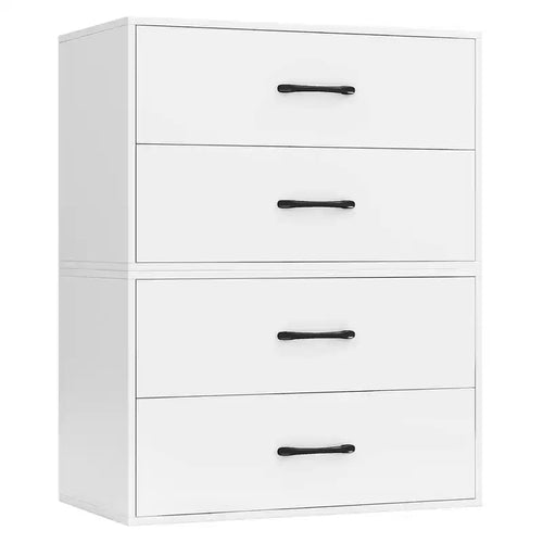 Costway 2PCS 2-Drawer Stackable Storage Dresser Organizer w/ Anti-topping Device