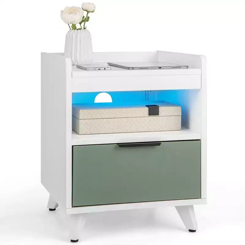 Table de chevet moderne avec lumière LED