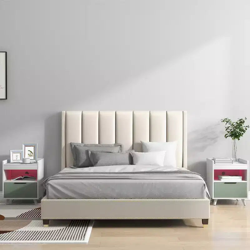 Table de chevet moderne avec lumière LED
