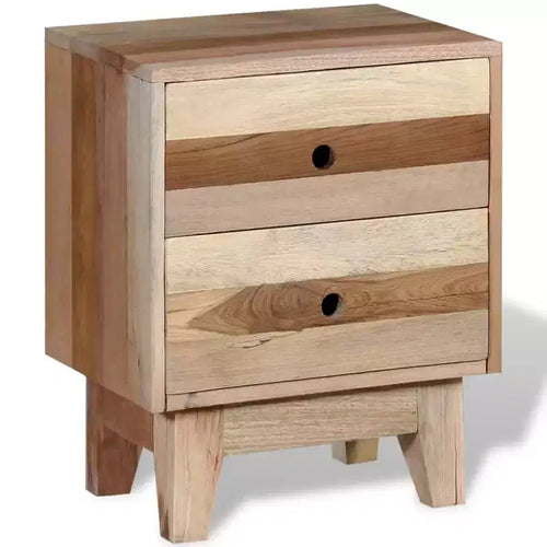 Table de chevet en bois massif recyclé