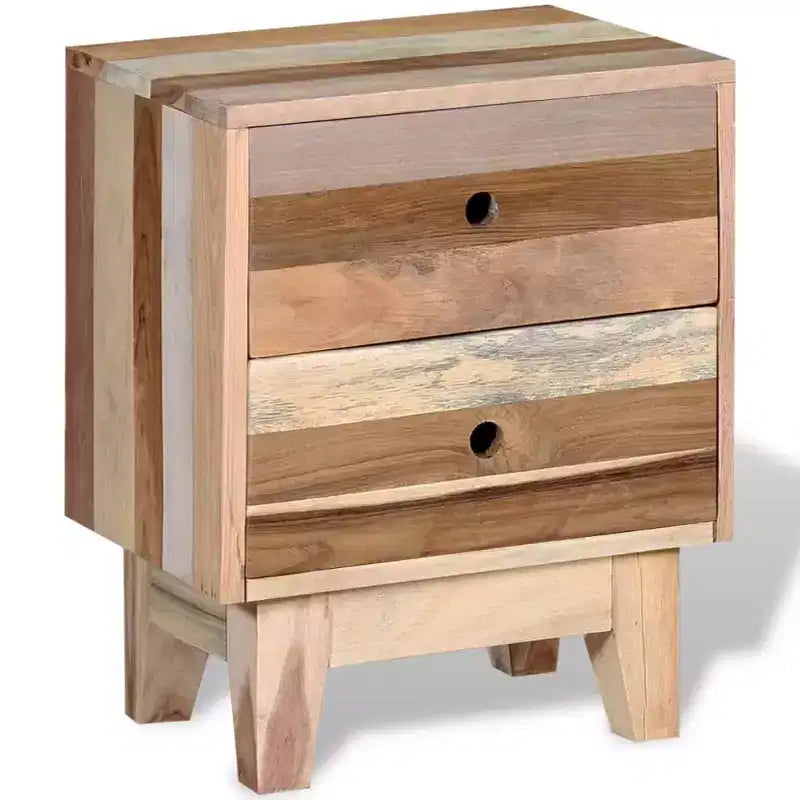 Table de chevet en bois massif recyclé