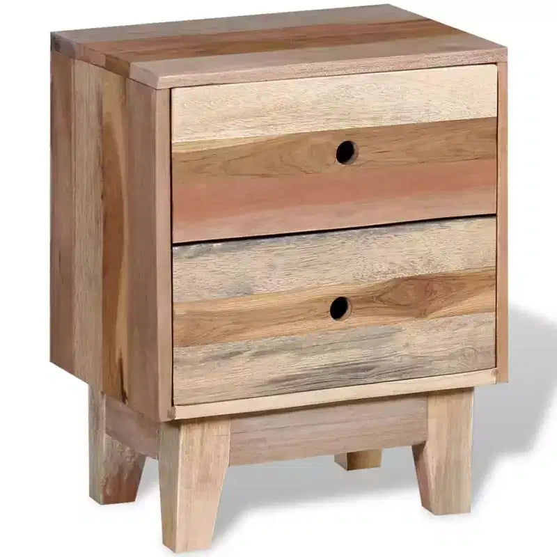 Table de chevet en bois massif recyclé