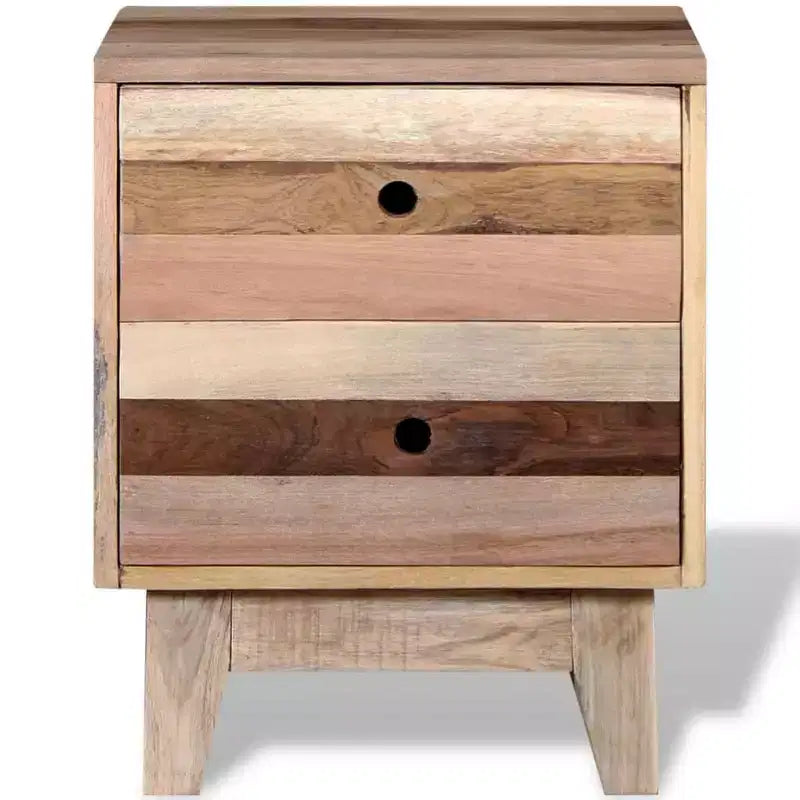Table de chevet en bois massif recyclé