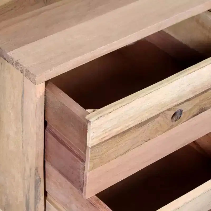 Table de chevet en bois massif recyclé