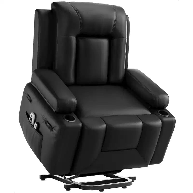 Electric Lift Recliner Chair - Heat and Massage for Elderly & Mobility Impaired; Adjustable Back and Legs; Heavy Duty Lift Chair for Seniors