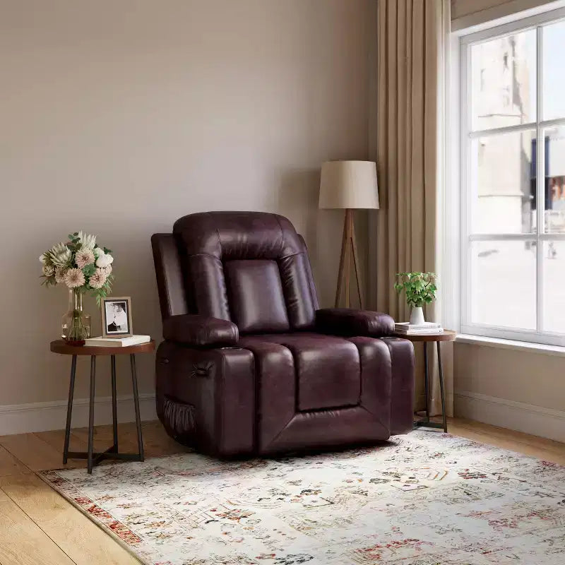 Fauteuil inclinable électrique réglable en hauteur - avec fonctions de chauffage et de massage
