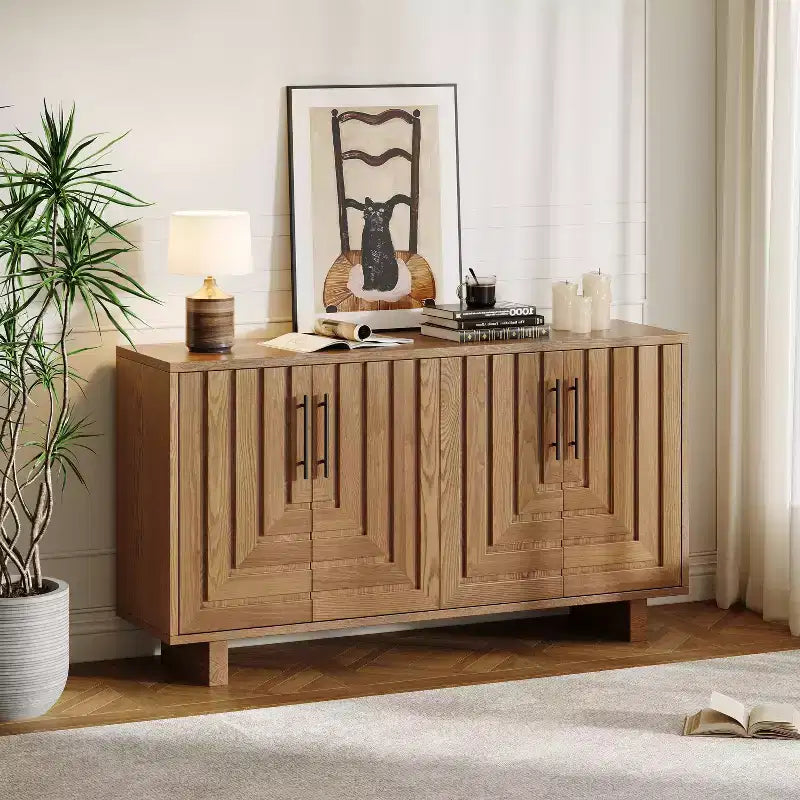 Bahut en bois de style médiéval
