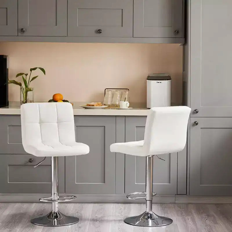 Tabouret de bar réglable en cuir