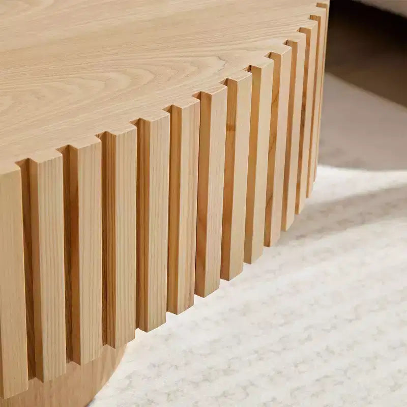 Table basse ovale moderne; faite à la main
