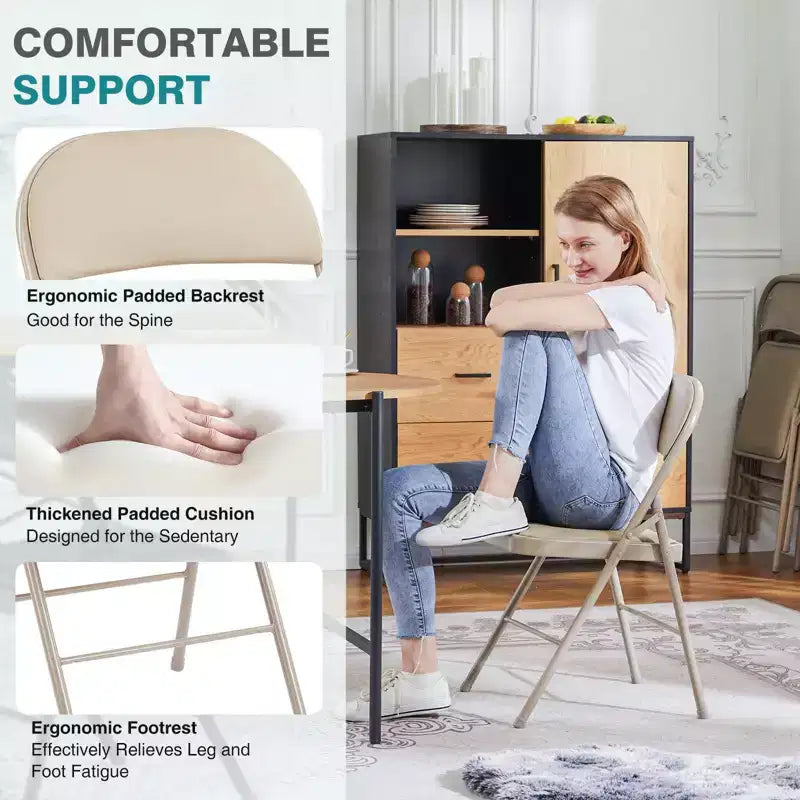 Chaise d'appoint latérale en cuir imperméable