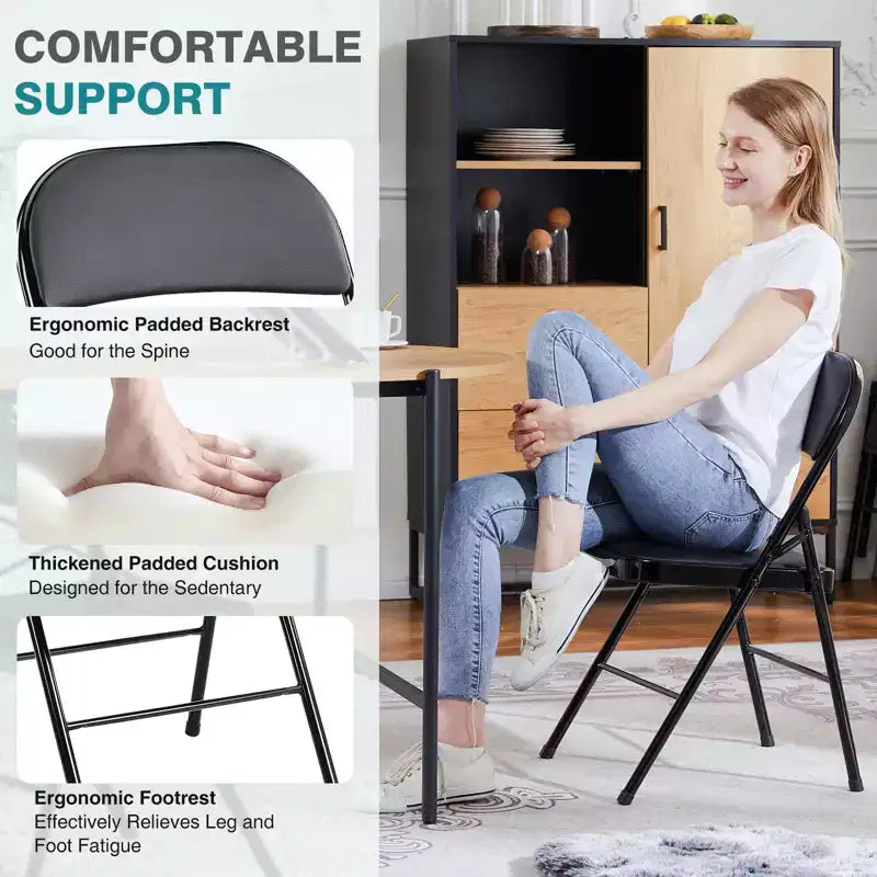 Chaise d'appoint latérale en cuir imperméable