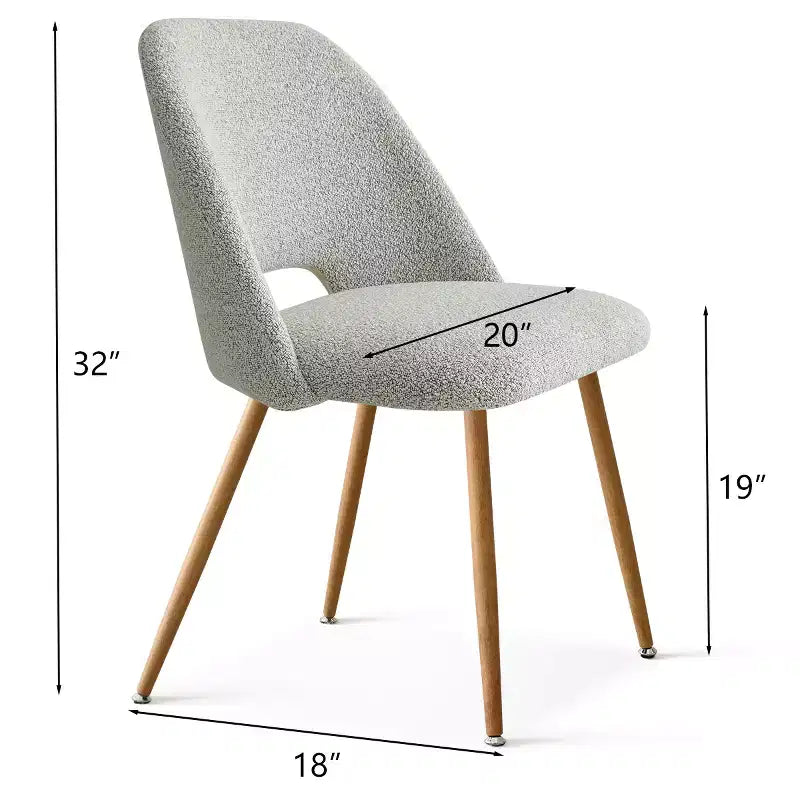 Chaises de salle à manger capitonnées ; chaises de cuisine modernes et confortables