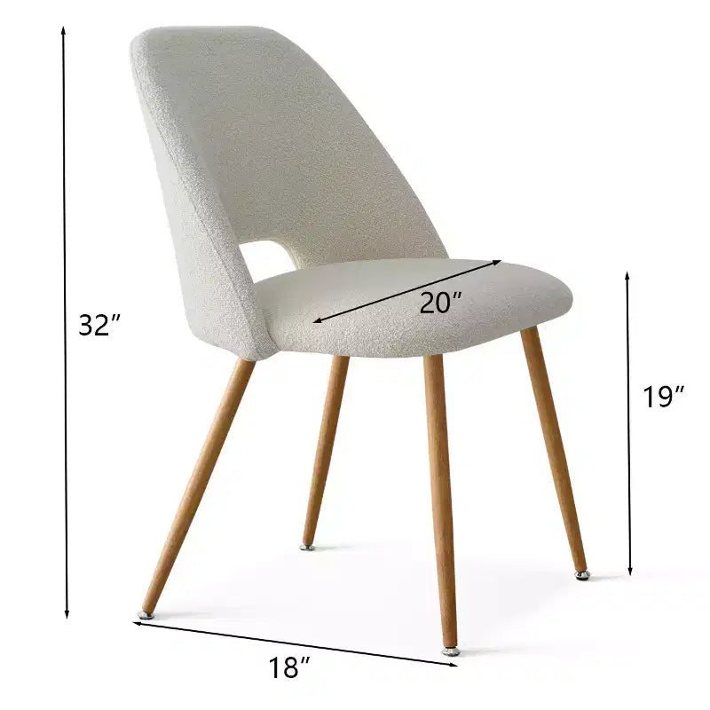 Chaises de salle à manger capitonnées ; chaises de cuisine modernes et confortables