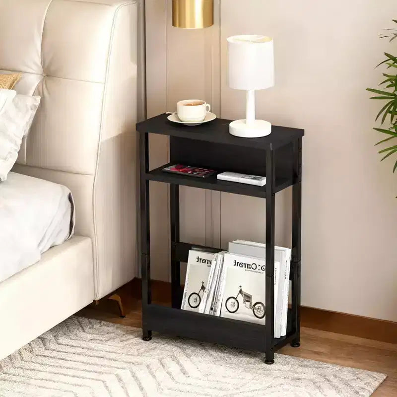 Table d'appoint à trois niveaux de style industriel, peu encombrante