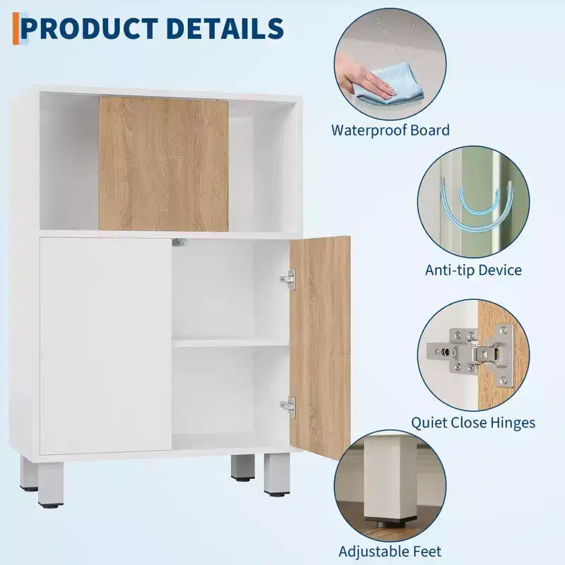 Armoire de rangement blanche en bois