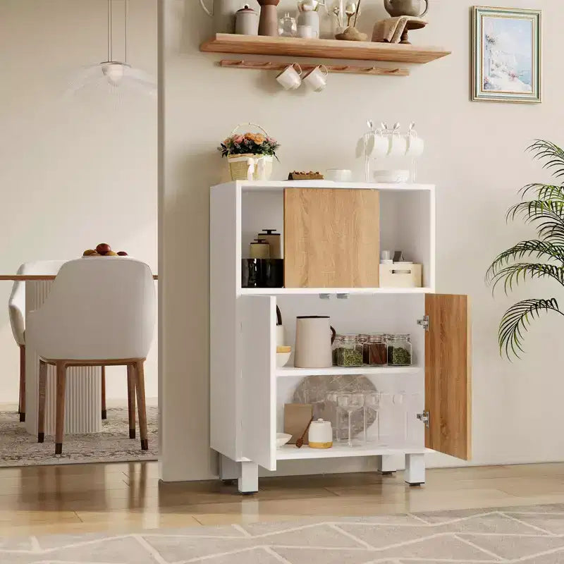 Armoire de rangement blanche en bois