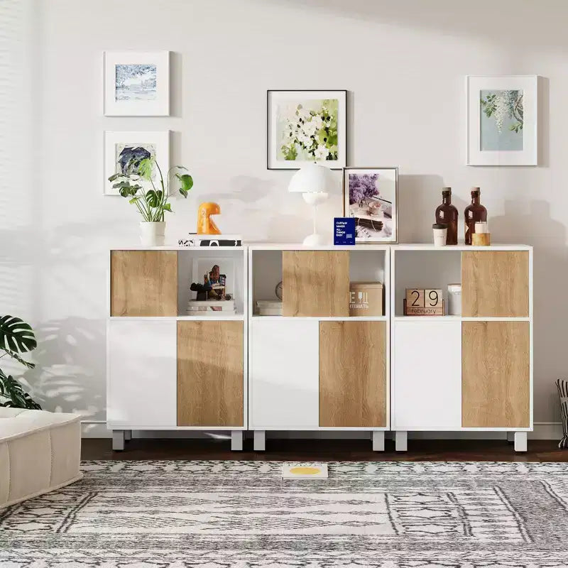 Armoire de rangement blanche en bois