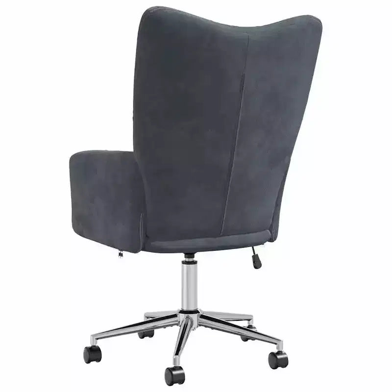 Chaise Relaxante Velours Gris Clair