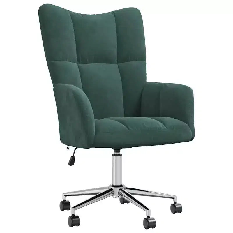 Chaise Relaxante Velours Gris Clair