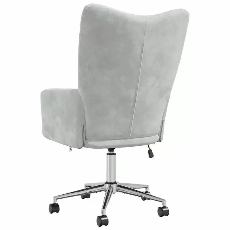 Chaise Relaxante Velours Gris Clair
