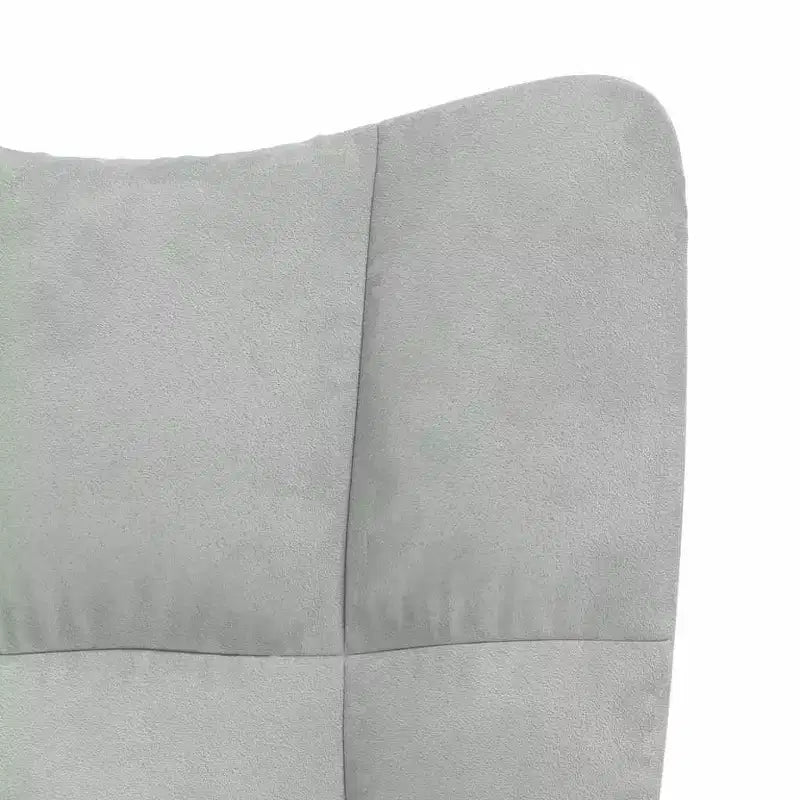 Chaise Relaxante Velours Gris Clair