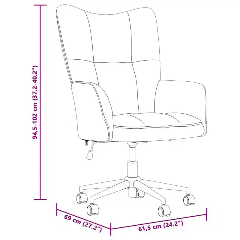 Chaise Relaxante Velours Gris Clair