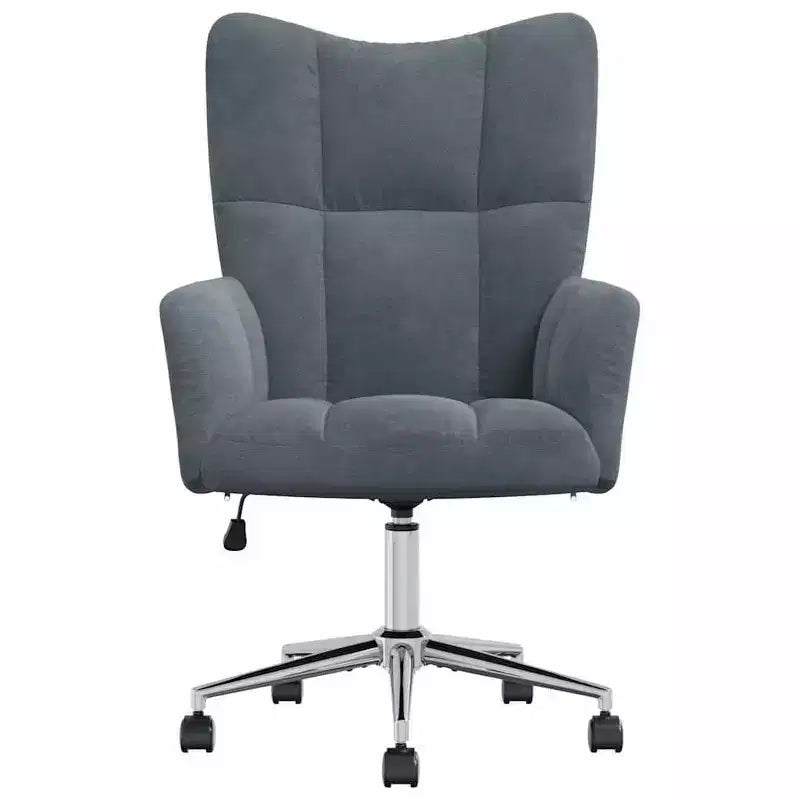 Chaise Relaxante Velours Gris Clair