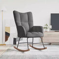 Fauteuil à bascule/fauteuil de salon/chaise d'appoint de salon, assise rembourrée en velours