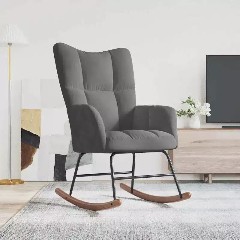 Fauteuil à bascule/fauteuil de salon/chaise d'appoint de salon, assise rembourrée en velours