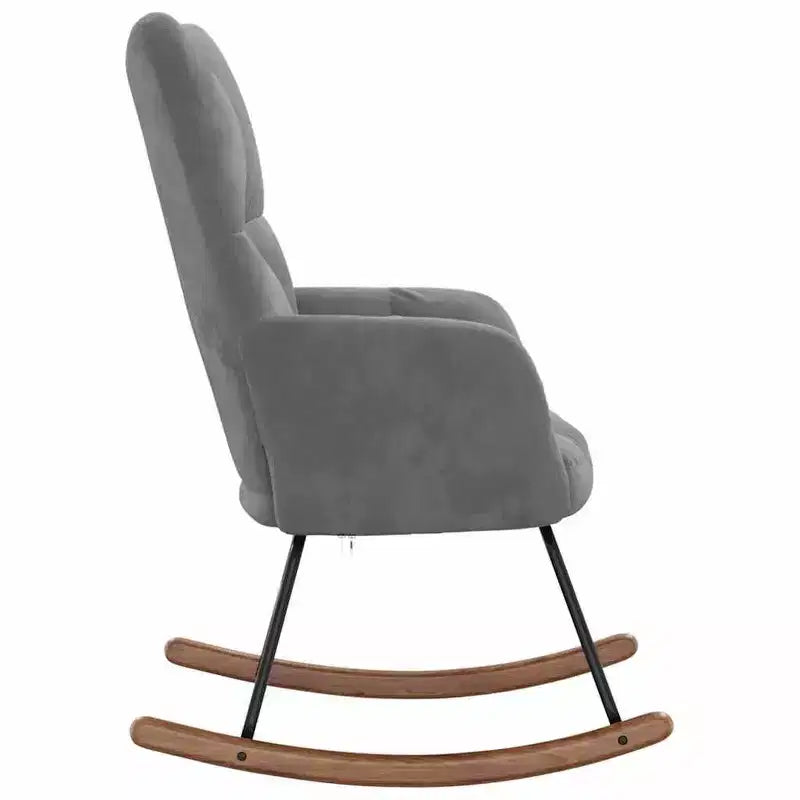 Fauteuil à bascule/fauteuil de salon/chaise d'appoint de salon, assise rembourrée en velours